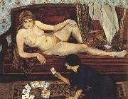 Suzanne Valadon Future Unveiled or The Fortune Teller (mk39) oil on canvas